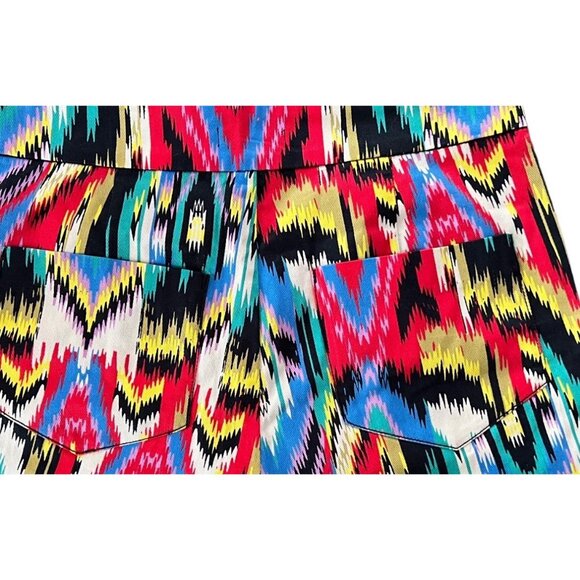 Anthropologie Silence + Noise women's multicolor shorts size 10 zip back, pocket - Picture 4 of 9